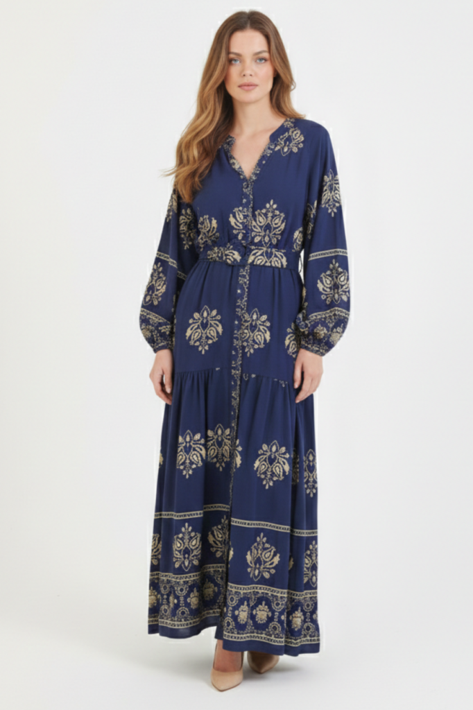 שמלה כחולה רומנטית