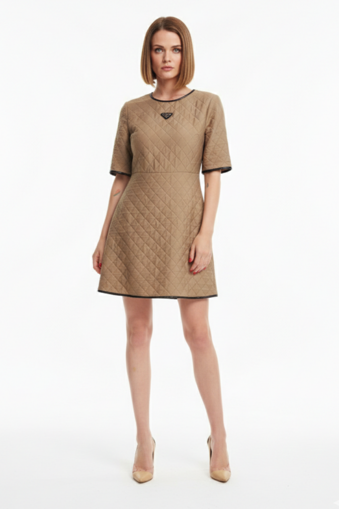 שמלת מיני בצבע קפה