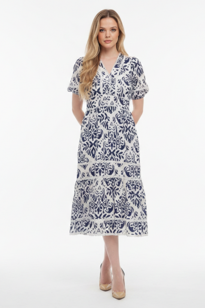 שמלה רומנטית מודפסת