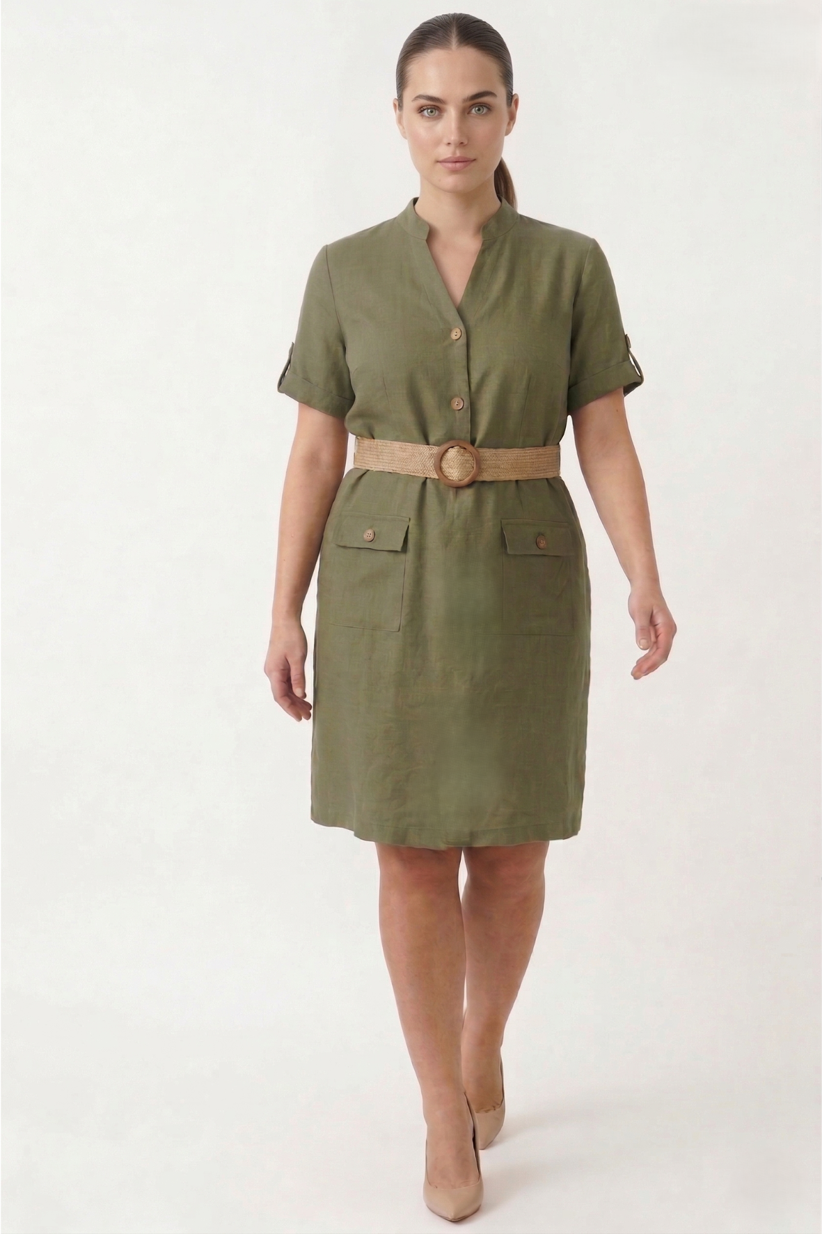 dark green semi formal dress green dress, green mid length dress, lounge dress, oversized dress, loose fitting green dress, plus size dress main image 0