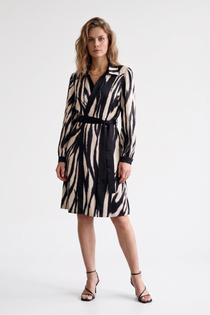 שמלת מעטפת מודפסת למידות גדולות